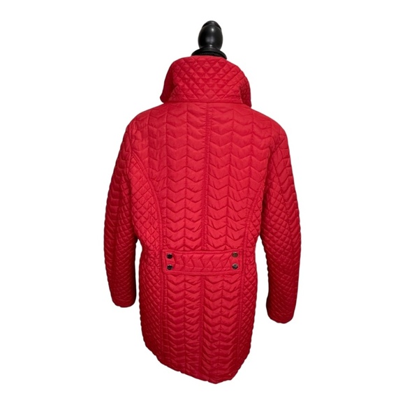 Today’s Designer Red Quilted Women's Puffer Jacket Size M - Picture 6 of 14